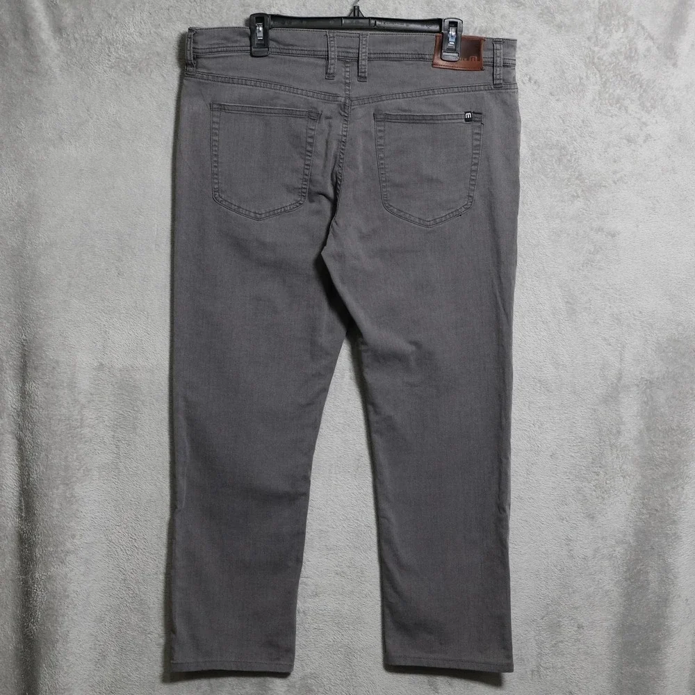 Travis Mathew Jeans Mens 36x27.5 Grey Pants Stretch Casual Golf Trousers Preppy